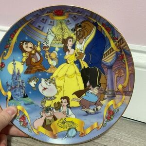 The Bradford Exchange Beauty and the Beast Decorative Plate - Blue, Yellow, Gold